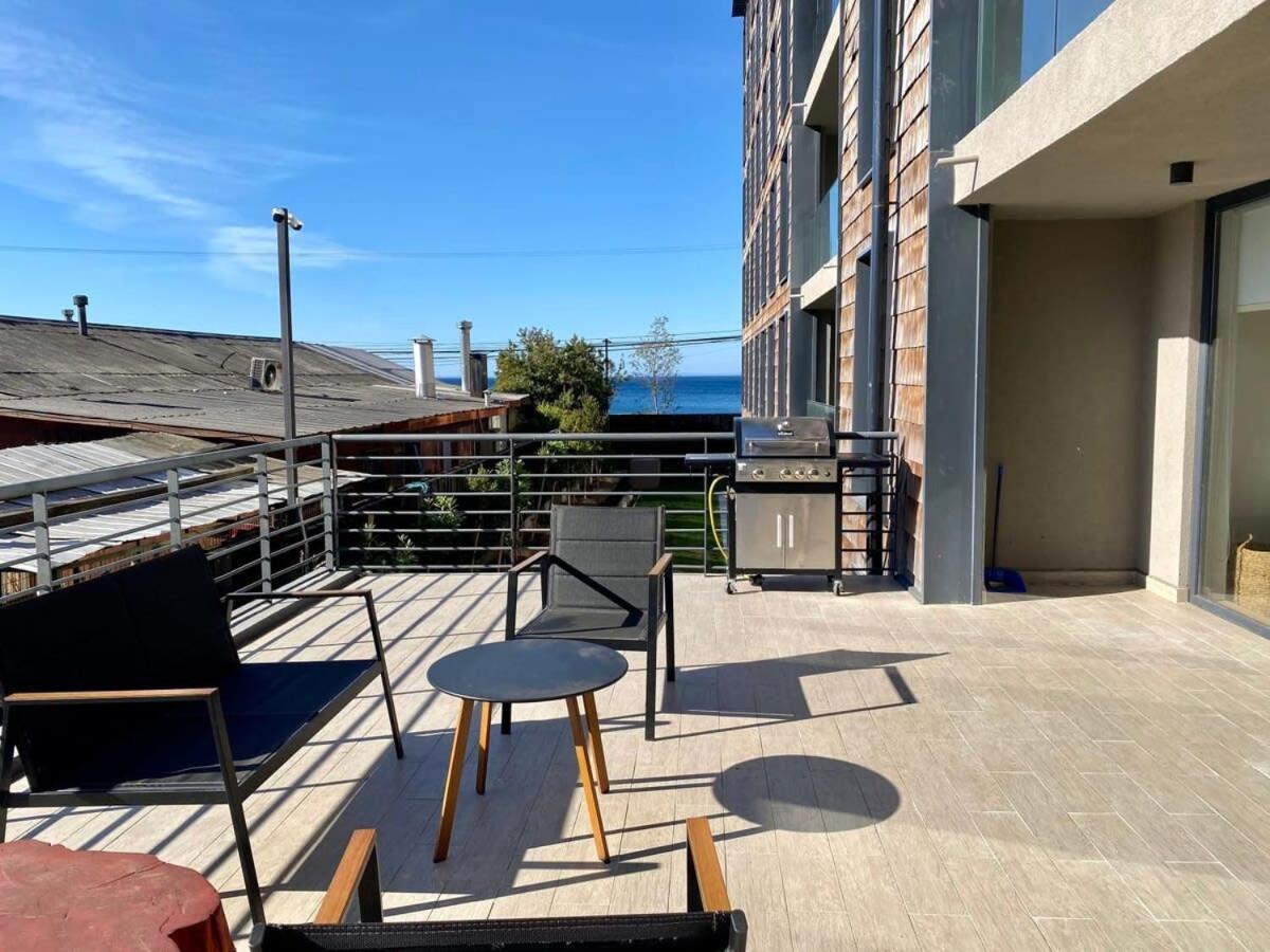 Depto 2D2B Frente A La Costanera Piscina Temperada Servicio Hom 0401 Apartment Puerto Varas Bagian luar foto