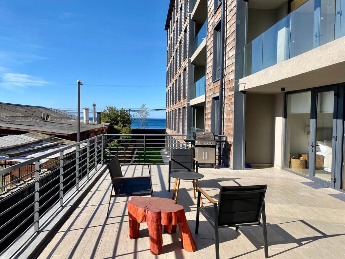 Depto 2D2B Frente A La Costanera Piscina Temperada Servicio Hom 0401 Apartment Puerto Varas Bagian luar foto